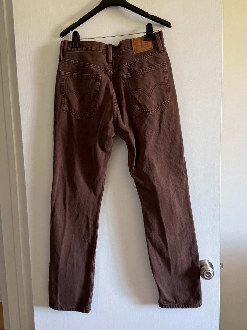 Levi’s Premium Denim Brown Cotton High Rise 501 Button Fly Jeans size 29 EUC - Picture 6 of 12